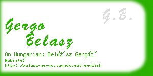 gergo belasz business card